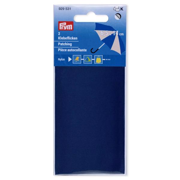 Prym Klebeflicken Nylon, 2 Stück, 6,5 x 14 cm, mittelblau 929531